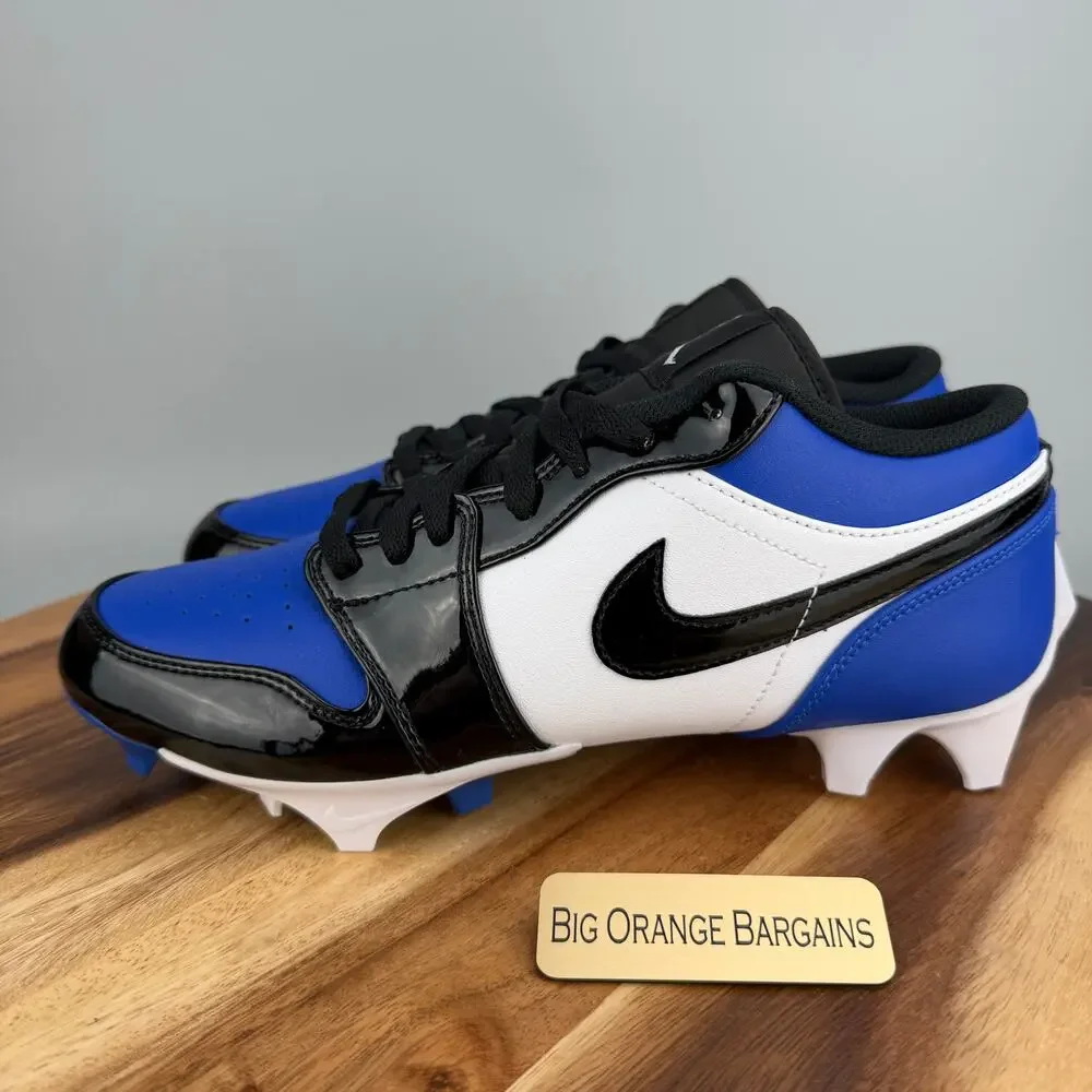 Nike Air Jordan 1 Low TD Football Cleats Royal/Black Men's Size 9 FJ6245-401